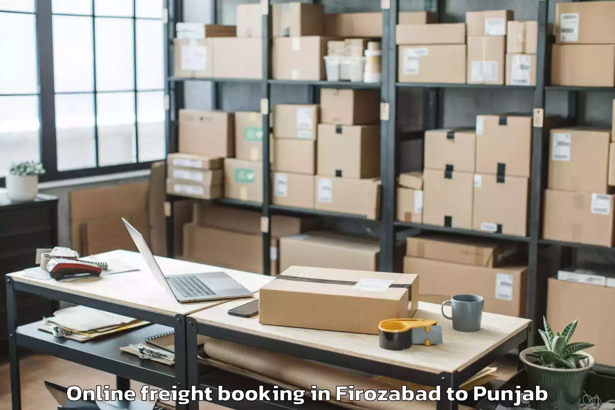 Book Firozabad to Firozpur Online Freight Booking Online